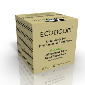 OEM ODM New Design FSC approval 100%  Biodegradable Bamboo Pulp baby Toilet Tissues Soft Toilet Paper