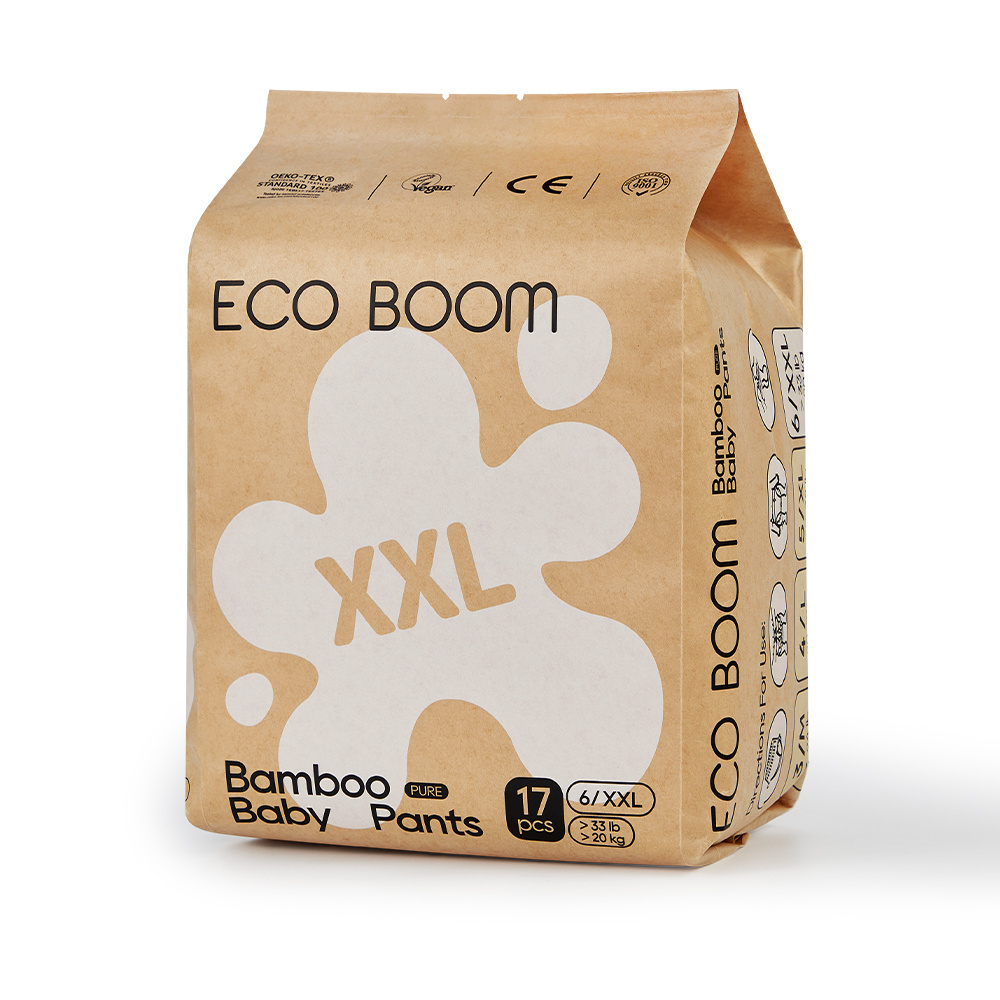 ECO BOOM organic degradable ecological company bio bamboo baby diaper pants