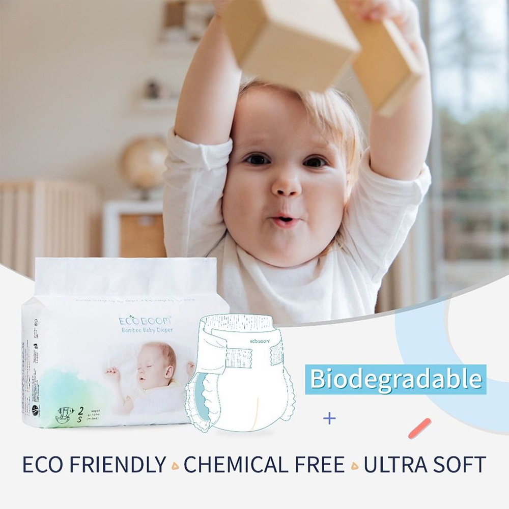 ECO BOOM bamboo newborn organic a grade baby diapers biodegradable nappies