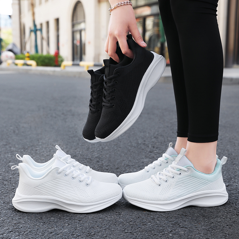 Outdoor Ladies Comfort Lace Up Sneakers Fashion Tennis Fitness Sports Shoes  Casual Ladies Casual Walking Shoes