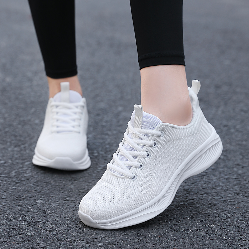 Outdoor Ladies Comfort Lace Up Sneakers Fashion Tennis Fitness Sports Shoes  Casual Ladies Casual Walking Shoes