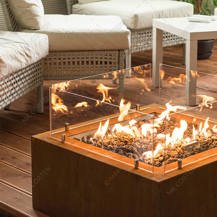 Gas And Wooden Burning Home Garden Stove Fire Pit Table