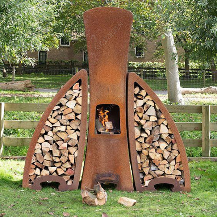 Best Sell Corten Steel Rusty Heavy Duty Fireplace In Home And Garden