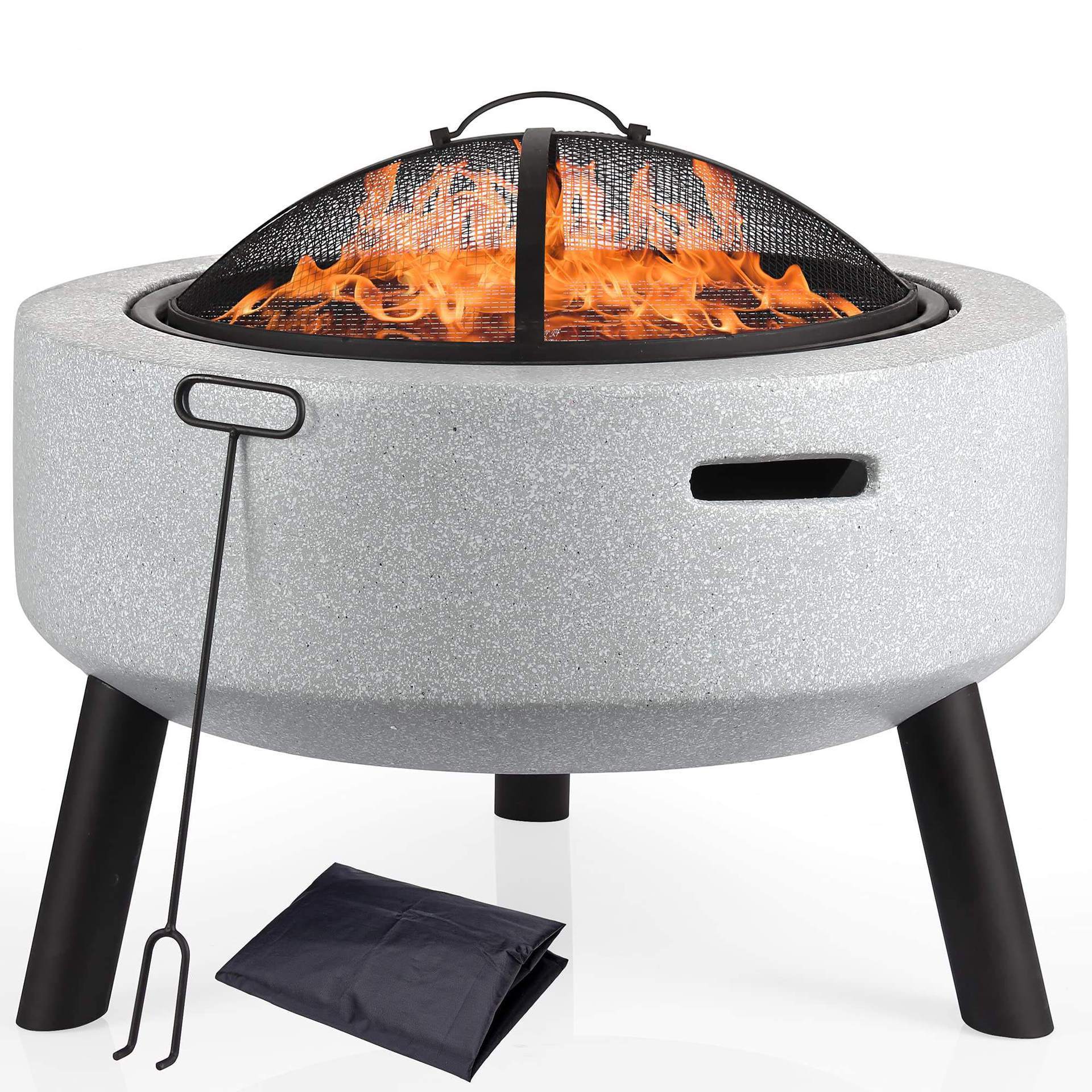 High Quality Outdoor Wood Burning bbq backyard Charcoal Fire Pit with BBQ Grill