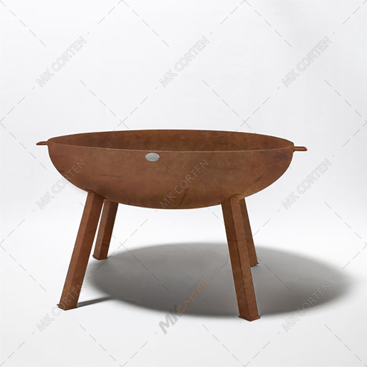 Smokeless Corten Steel Metal Square Pellet Fire Pit