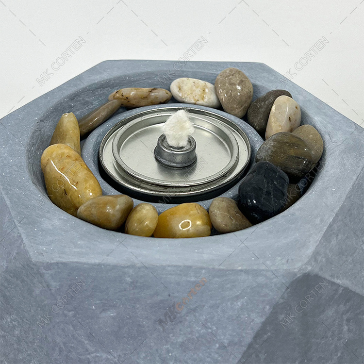 Concrete Tabletop Fire Pit Smokeless Fire Pit Premium portable Fire Bowl Mini ethanol Fireplace for Indoor and Outdoor Use