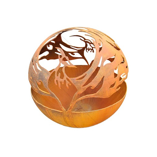 Corten Steel Sphere Fire High Quality Phoenix Outdoor Fire Pit