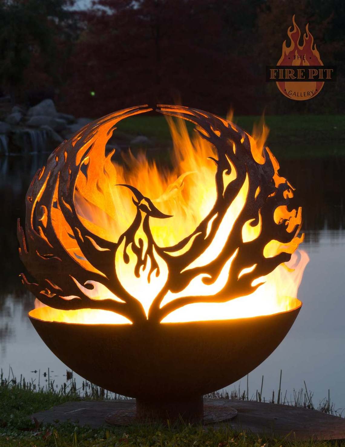 Corten Steel Sphere Fire High Quality Phoenix Outdoor Fire Pit