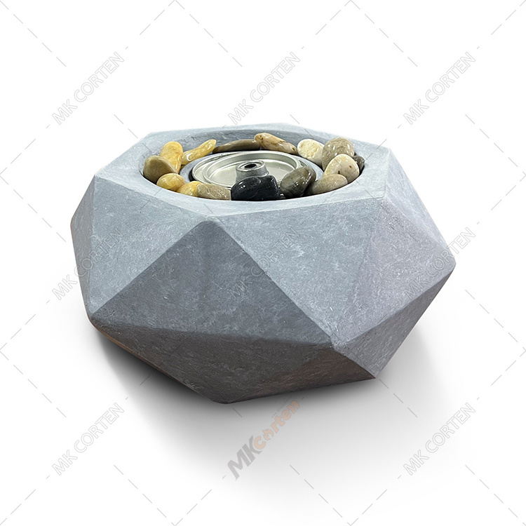 Concrete Tabletop Fire Pit Smokeless Fire Pit Premium portable Fire Bowl Mini ethanol Fireplace for Indoor and Outdoor Use