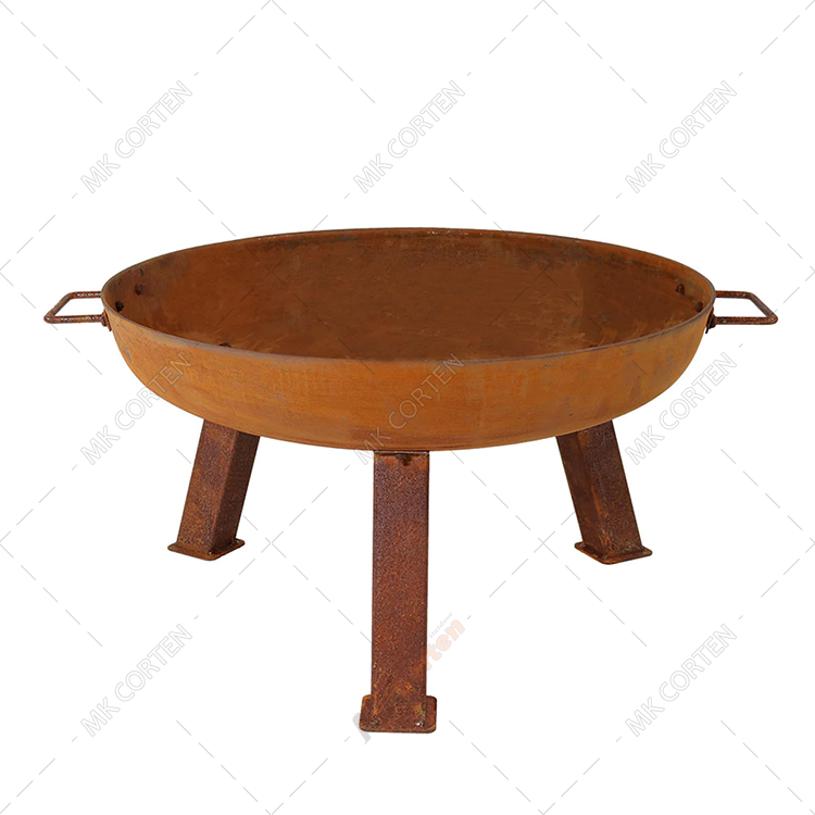 Outdoor Large Gas Fire Pit Decorative Corten Steel Small Fire Bowl