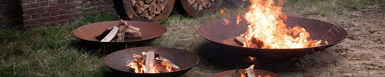 120cm 150cm Corten Steel Fire Pit Heavy Duty Wood Burning Outdoor Bowl Firepit