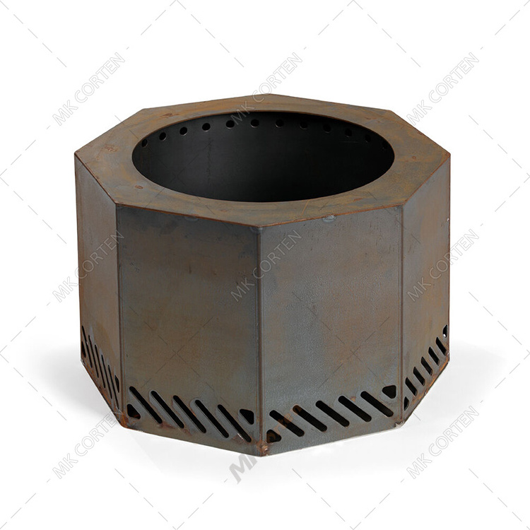 Hexagon Stainless Steel Fire Pits Outdoor Smokeless Firepit