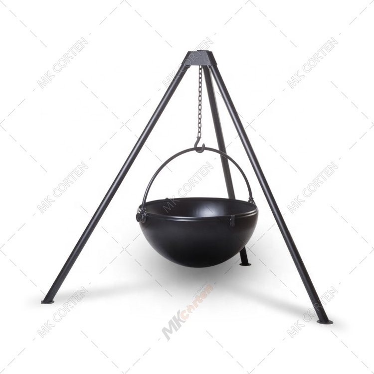 Extra Large Cauldron Fire Pit with Tripod Stand Trade Assurance Fire Bowl Camping Outdoor Firepit