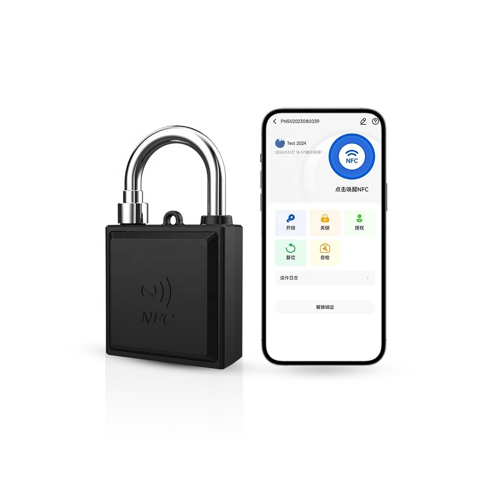 ILOQ Smart Lock Mobile Phone IOS Android NFC Reverse Power Supply Keyless Card Door Padlock for Power Industry Smart Padlock