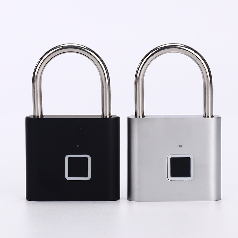 Keyless USB Charging Fingerprint Lock Smart Padlock Waterproof Door Lock 0.2sec Unlock Portable Anti-theft Padlock