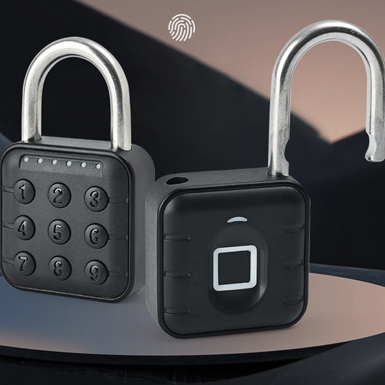 High Security Keyless Fingerprint Locker locks Password Code Padlock