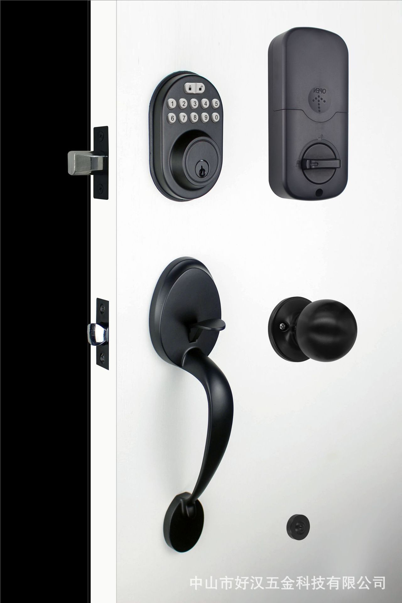 Fingerprint Password Smart Biometric Powered Wooden Digital Smart Door Lock Deadbolt Easy Install Smart Lock Door