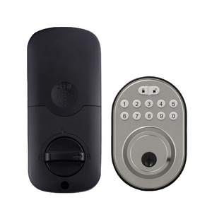 Fingerprint Password Smart Biometric Powered Wooden Digital Smart Door Lock Deadbolt Easy Install Smart Lock Door