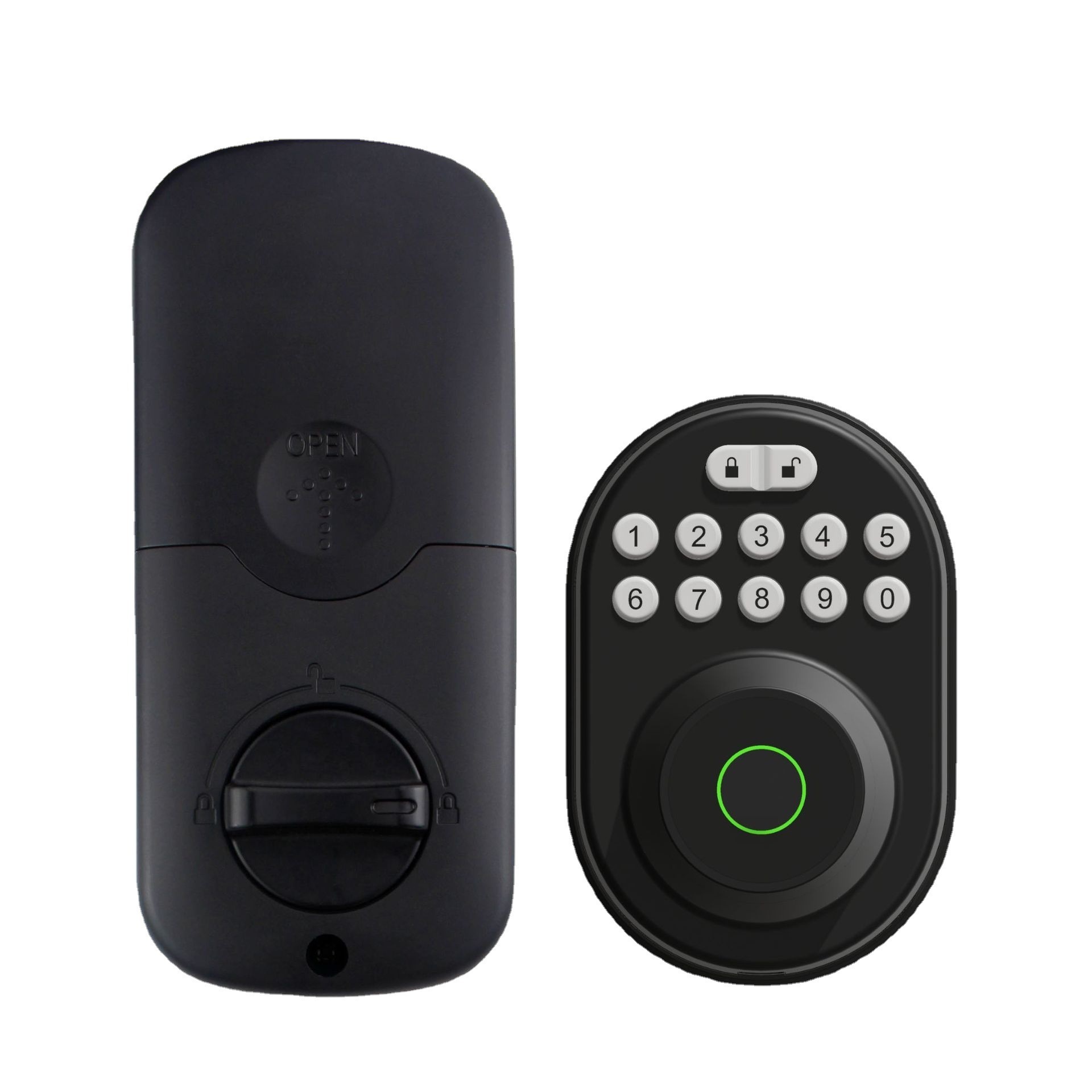 Fingerprint Password Smart Biometric Powered Wooden Digital Smart Door Lock Deadbolt Easy Install Smart Lock Door