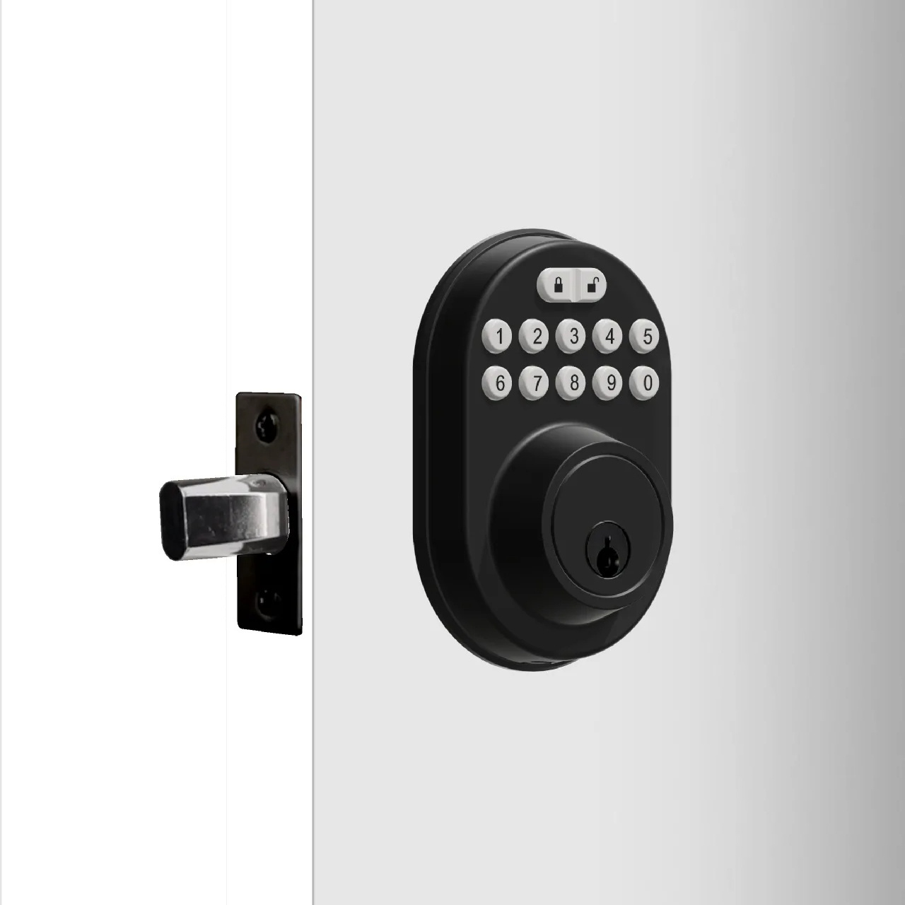 Fingerprint Password Smart Biometric Powered Wooden Digital Smart Door Lock Deadbolt Easy Install Smart Lock Door