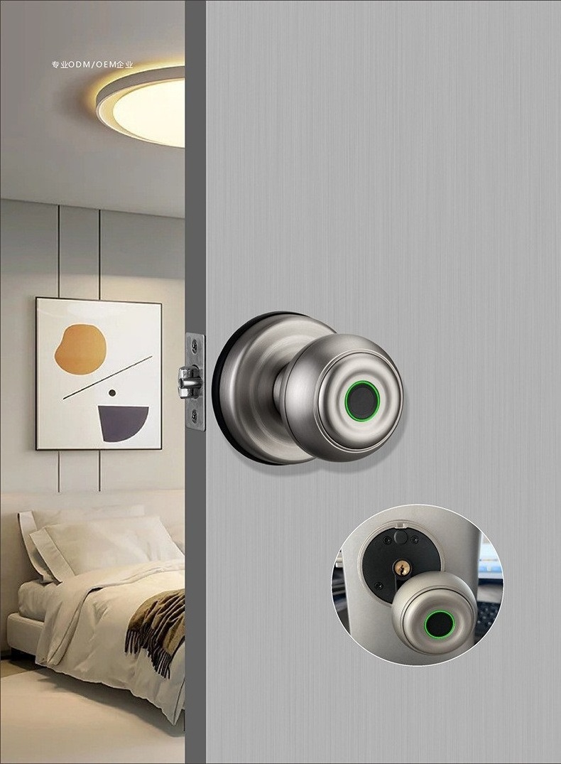 Mechanical Key Unlock Biometric Fingerprint Smart Door Lock Password Electronic Digital Lock Keyless Entry Door Knobs lock