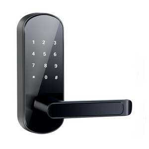 Cheap Office Frameless Sliding Digital Keyless Biometric Fingerprint Keypad Sliding Smart Glass Door Lock