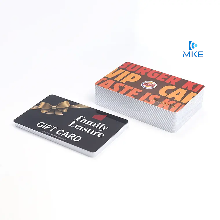 Pre-printed pvc id gift cards one cards one name plastic cards