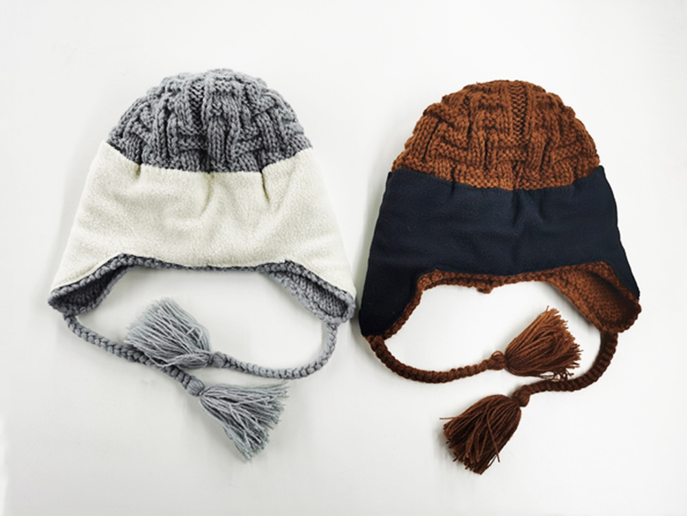 Wholesale Unisex Winter Warm Soft Knitted Braids Hat