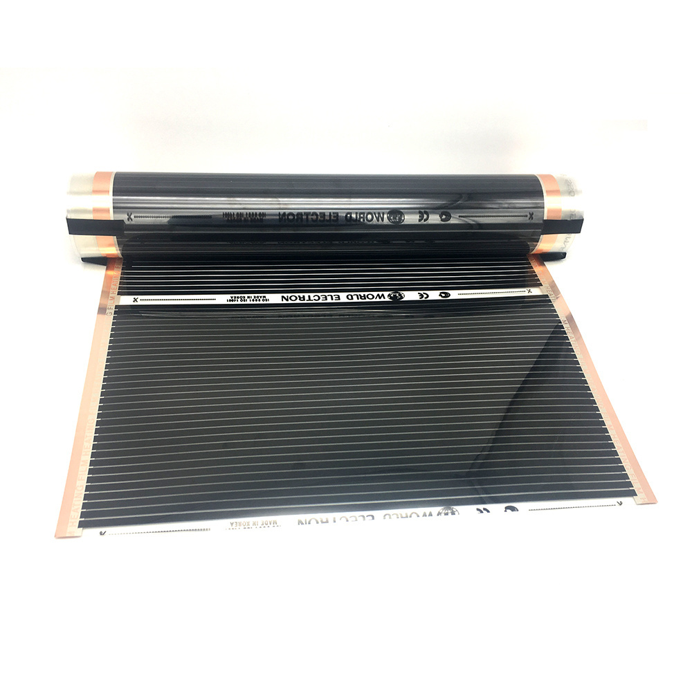 50cm Width Infrared Carbon Underfloor Heating Film AC220V Korea Warm Mat