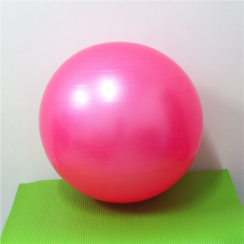 Factory Sport Fitness Gymnasium Custom Logo Anti-burst Inflatable 45CM Grey Pink Non-slip PVC Yoga Pilates Ball With Air Pump