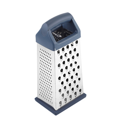 Stainless Steel 4-Sided Metal Box Grater Slicer Hand Shaver Cheese Fruit Vegetable Root Nuts Comfortable Home Handle-Utensils