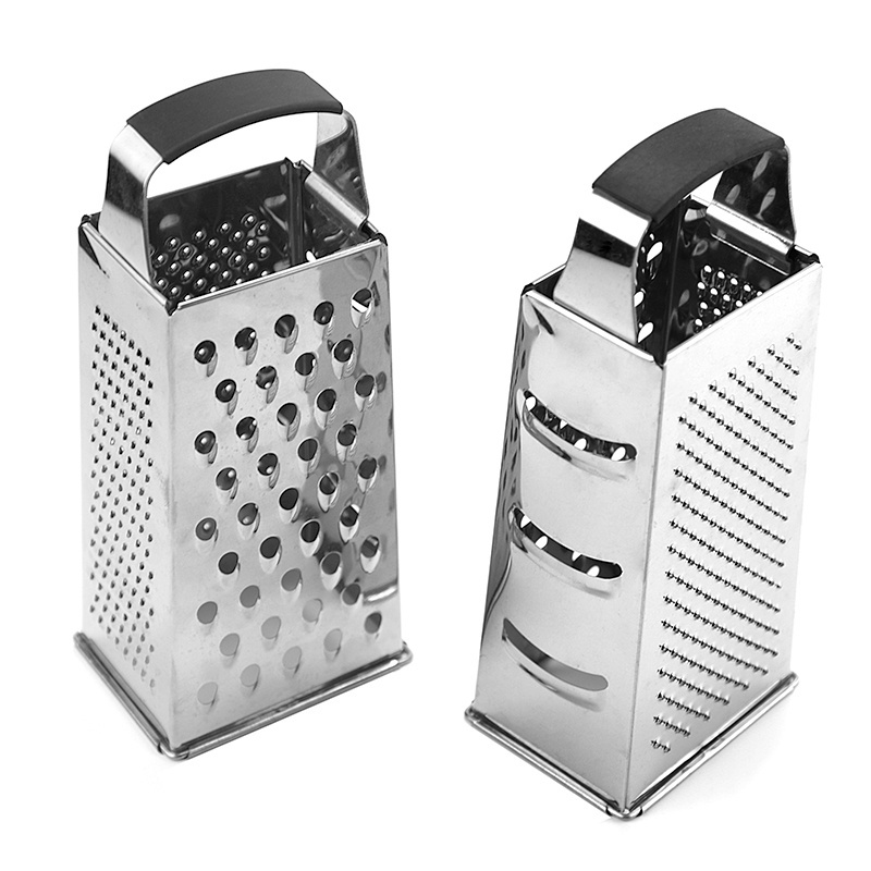 Professional Stainless Steel 4-Sided Hand Vegetable Slicer Cheese Grater with Handle Kitchen Gadgets Utensils