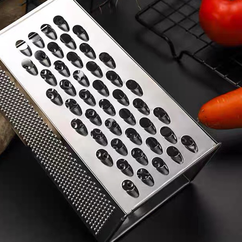 Professional Stainless Steel 4-Sided Hand Vegetable Slicer Cheese Grater with Handle Kitchen Gadgets Utensils