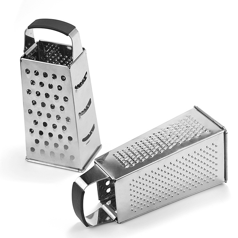 Professional Stainless Steel 4-Sided Hand Vegetable Slicer Cheese Grater with Handle Kitchen Gadgets Utensils