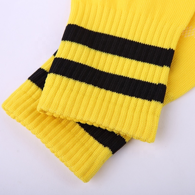 Popular Green Knee High Adult Stripe Sports Youth Soccer Socks Mens Football Socks