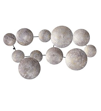 Wall Sculpture Wall Decor Galvanized Metal Layered Flower Outdoor Wall Art Silver Home Accents Decor Office Decor & Accessories