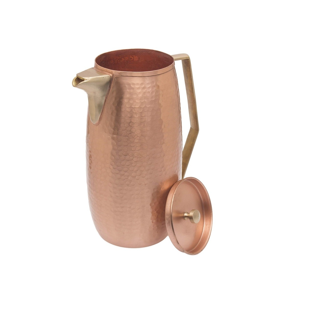 Prime Quality Enamel Printed Jugs With Glass 100% Pure Copper Drinking Jug With Glass Set Printed Copper Glass For Restaurant