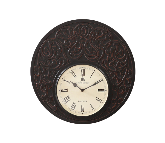 Standard Quality Wooden Wall Clock Handmade Wood Carved Wall Clock Wooden Hand Carving Crafts Wall Clocks