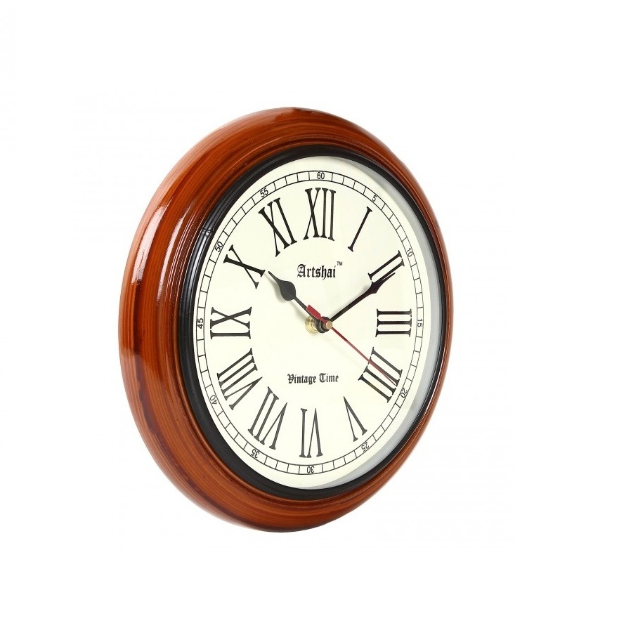 Standard Quality Wooden Wall Clock Handmade Wood Carved Wall Clock Wooden Hand Carving Crafts Wall Clocks