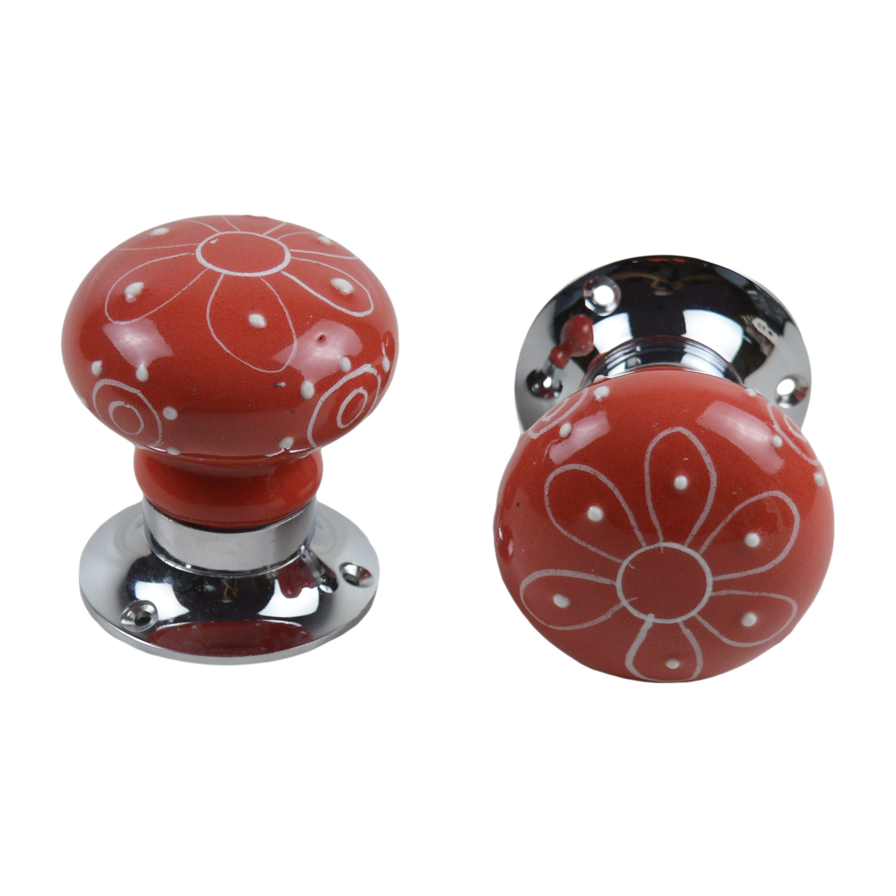 Flower Mortise Ceramic Knobs With Hand Painted Finishing Decorative Drawer Pull Indoor Home Villa And Hotel Design Door Handle