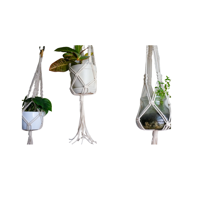 Unique Design Macrame Plant Hangers Indoor Outdoor Hanging Planter Basket Plant Holders Decorative Macrame Hangers Home Decor