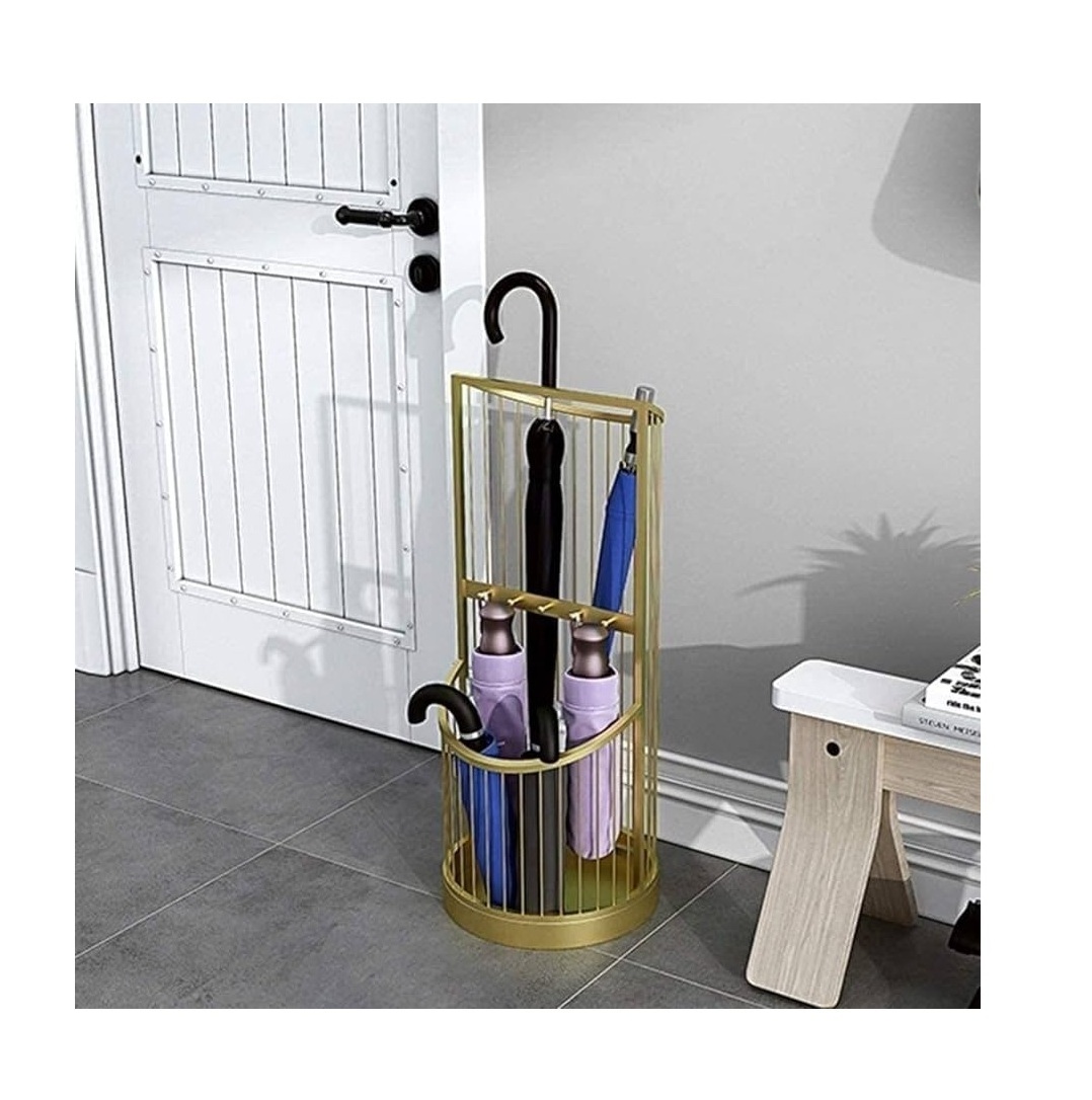 Established high round creative Umbrella Rack Holder Metal leather Umbrella Stands Decorative Unique Style  Umbrella Holder