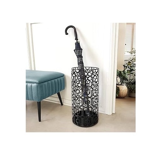 Established high round creative Umbrella Rack Holder Metal leather Umbrella Stands Decorative Unique Style  Umbrella Holder