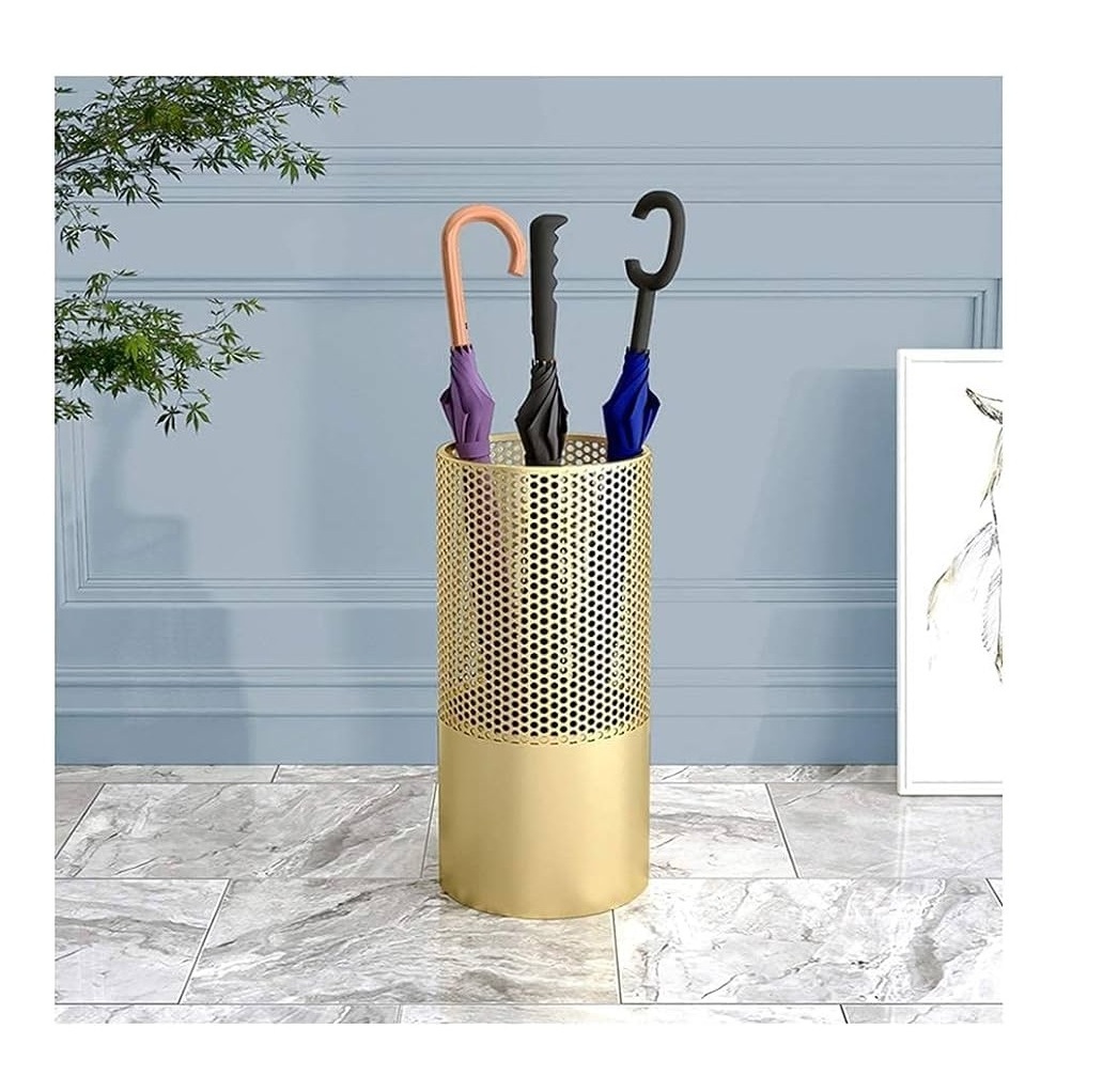 Solid Design high round creative Umbrella Rack Holder Metal leather Umbrella Stands Decorative Unique Style  Umbrella Holder