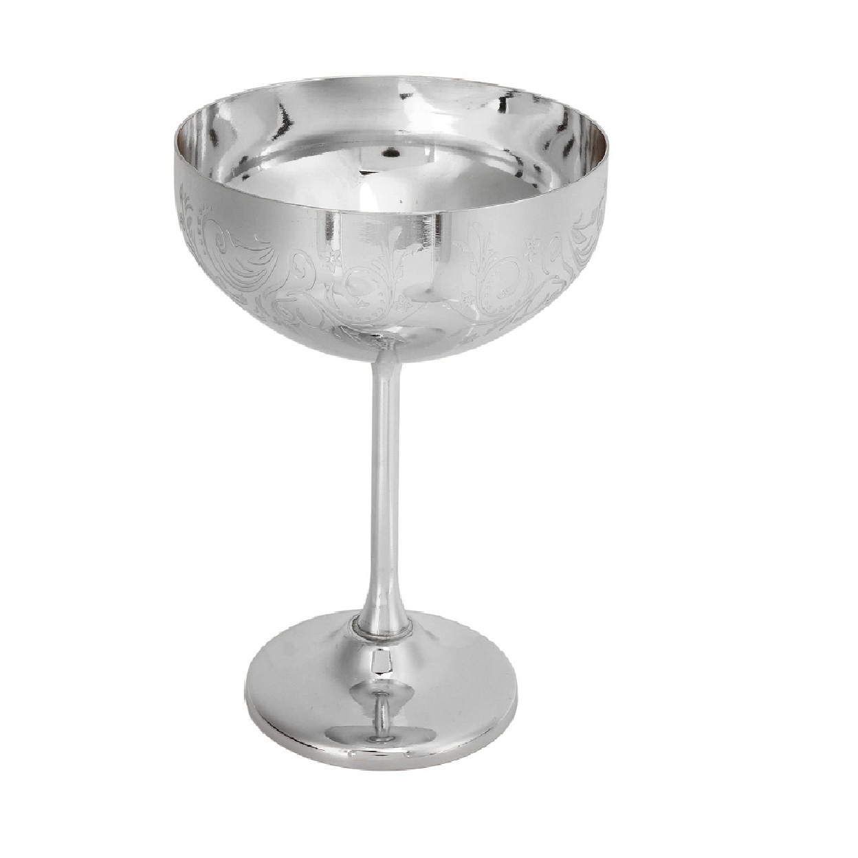 Hot Selling Star Of David Silver Shiny Stainless Steel Wine Goblet Champagne Glasses Silver Plated Steel Wine Goblet