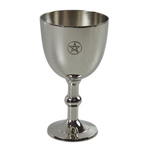 Hot Selling Star Of David Silver Shiny Stainless Steel Wine Goblet Champagne Glasses Silver Plated Steel Wine Goblet