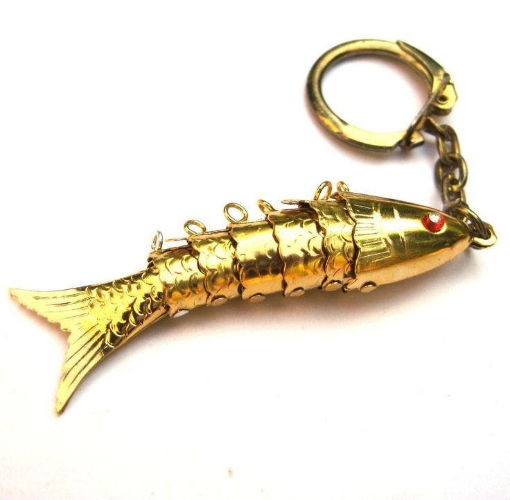 Fish Design Minimalism Durable Brass Screw Lock Clip Key Chain Ring Various Shape Pure Key Ring Custom Brass Keychain