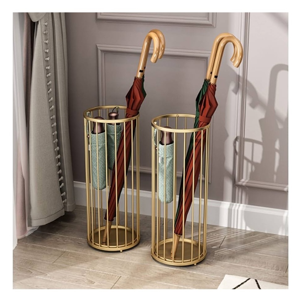 Modern Theme high round creative Umbrella Rack Holder Metal leather Umbrella Stands Decorative Unique Style  Umbrella Holder