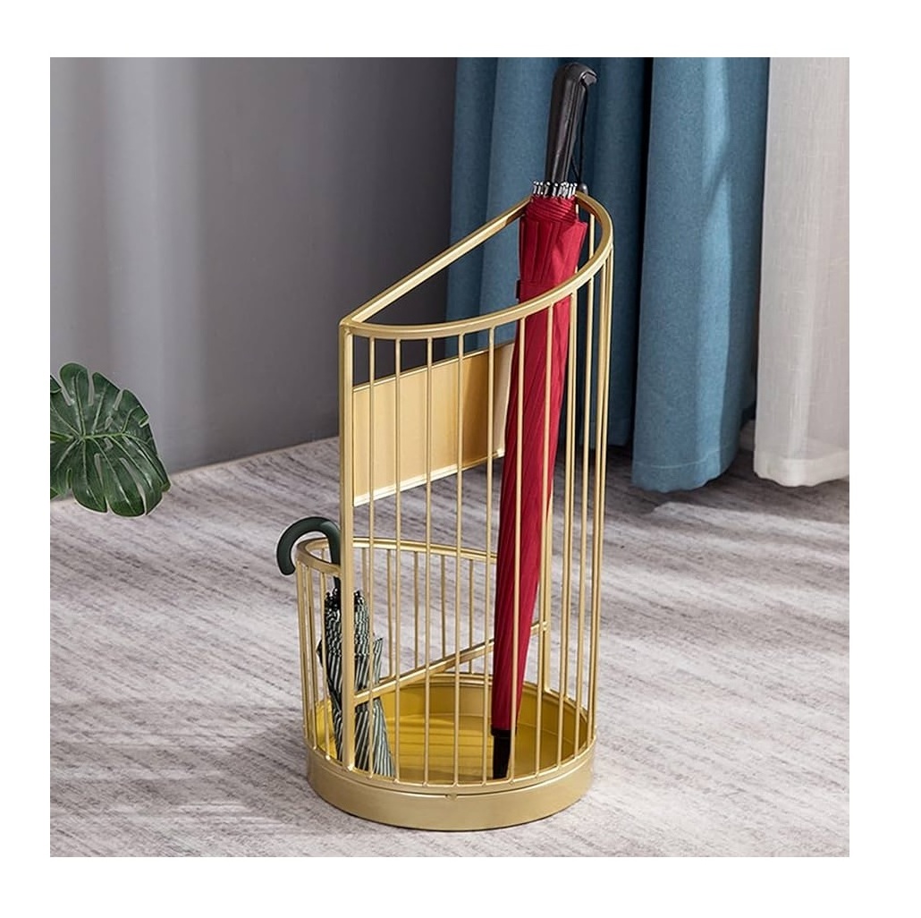 Modern Theme high round creative Umbrella Rack Holder Metal leather Umbrella Stands Decorative Unique Style  Umbrella Holder