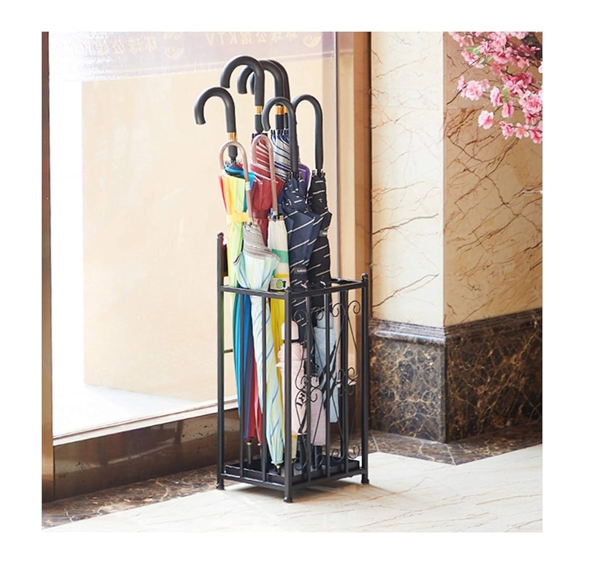 Different Theme high round creative Umbrella Rack Holder Metal leather Umbrella Stands Decorative Unique Style  Umbrella Hold